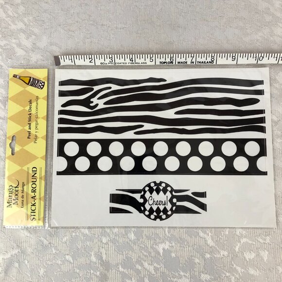 Mango Moon Ceramic Writeable Cheese Markers Set of 6 & Mango Moon Decals 5 pkgs - Picture 15 of 16